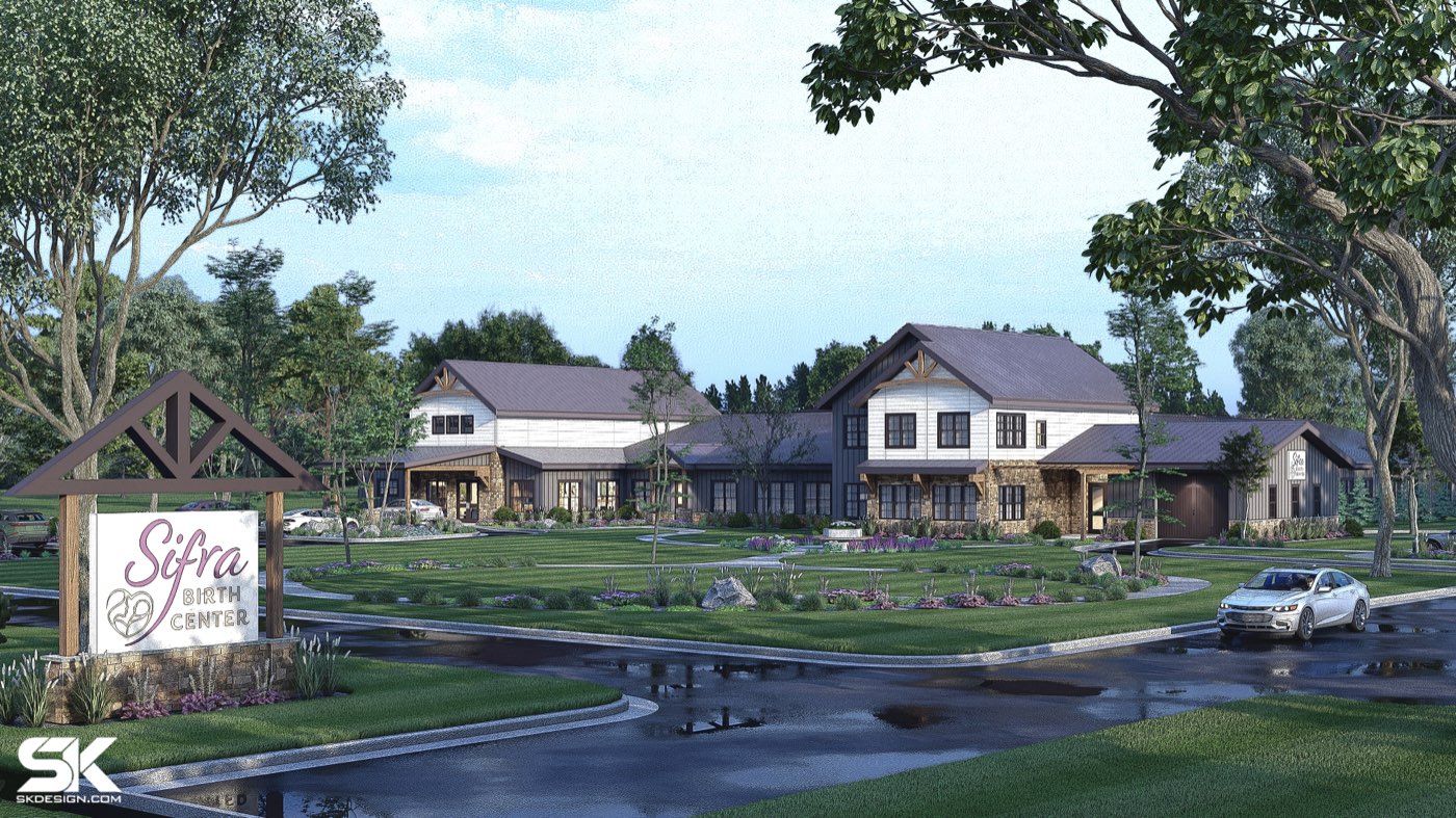 Architectural rendering of Sifra Birth Center in Merrill, Wisconsin